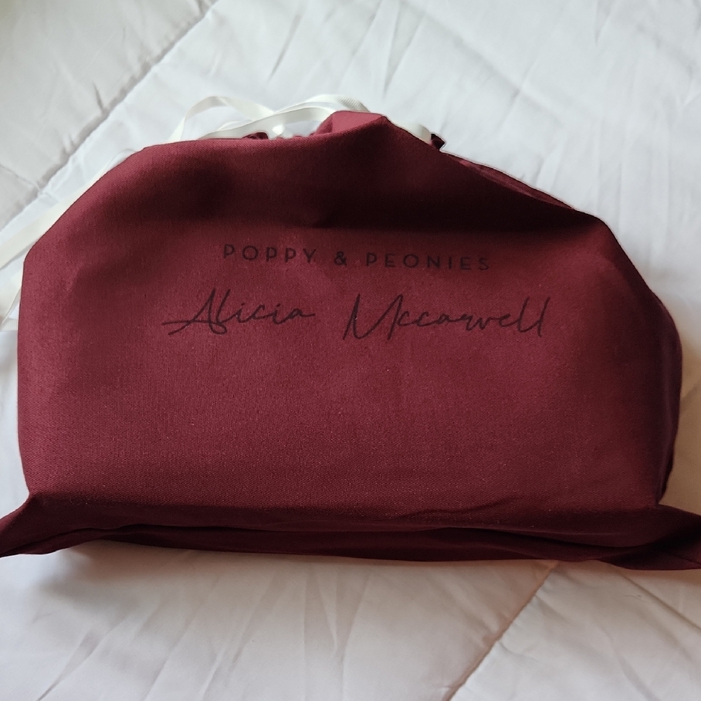 Poppy & Peonies Deep Red Bag